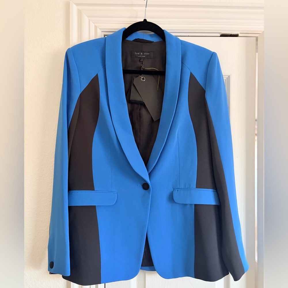 rag & bone Blue and Black Blazer